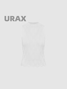 UR AX2024春夏季女装打底外穿半高领针织衫背心上衣UWG940039