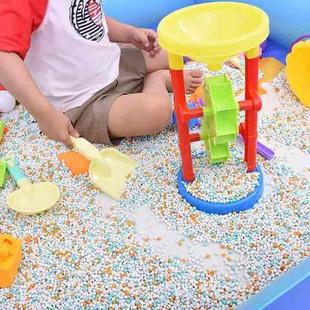 仿瓷玩具沙池套装室内家用儿童沙滩玩具充气沙池宝宝挖决明子沙子