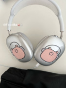韩国ins俏皮可爱小猪高透轻薄tpu硅胶软壳适用于苹果耳麦airpodsmax头戴式蓝牙耳机保护套