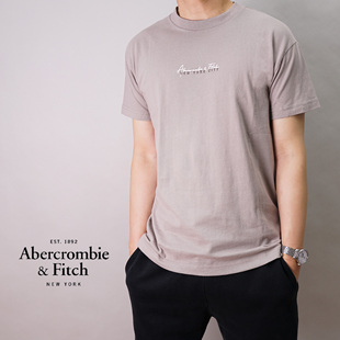 美国abercrombiefitch男士af夏季宽松柔软全棉，圆领短袖t恤