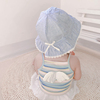 春夏季婴儿童女宝宝纯棉，盆帽公主蝴蝶结可调节遮阳帽，婴儿防晒帽子