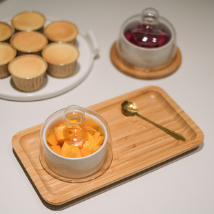 日式甜品碗蒸糖水碗精美容院致陶瓷蛋糕盅套装家用餐具酸奶碗带盖