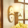 定制可洛美式全铜壁灯客厅墙，过道走廊卧室床头，欧式简约壁灯单头