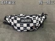 dickies黑白棋盘格字母logo印花单包潮流百搭斜挎包胸包男女同款