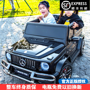 超大双座奔驰g63amg正版授权大g儿童电动汽车，充电可遥控可坐大人