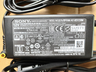 索尼SONY 12V3A电源适配器AC-UES1230M摄像机PMW-EX1R  监控