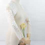 新娘结婚婚纱披肩白色网纱软蕾丝小外套坎肩九分袖