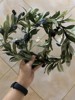 森系欧美希腊女神柳叶绿色橄榄，叶花环(叶花环)仿真绿植头饰橄榄枝配饰摄影