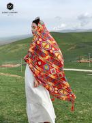波西米亚风披肩围巾，女防晒新疆青海草原海边沙滩，丝巾旅游拍照穿搭