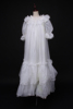 lf12-00228古着vintage甜美风，少女款蕾丝花边，白色礼服演出长裙