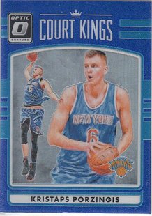 NBA球星卡 Panini Optic 尼克斯队 波尔津吉斯 蓝折折射特卡限49