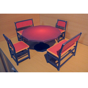儿童手工折纸diy拼装立体3d纸质模型，家具桌子椅子桌椅餐桌制作