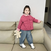 女童棉服宝宝洋气保暖棉衣，韩版儿童冬装，夹棉外套女宝棉袄袄子