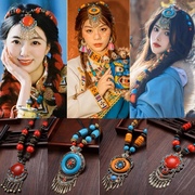 新疆西藏民族风复古额，头饰流苏古风小众设计感发夹，发饰锁骨项链女