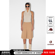设计师品牌IMMI24春夏精纺羊毛低腰阔腿短裤141SP001X