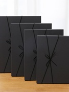礼盒包装盒长方形生日礼物盒男款，简约黑色ins风盒定制印logo