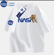 NASA联名短袖T桖女2024ins男潮牌闺蜜装情侣装重磅纯棉