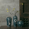 景德镇新中式文艺复古做旧陶瓷花瓶，茶干花摄影道具创意装饰品摆件