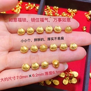 3D硬金999足金男女宝宝小祥云转运珠编绳手串手链本命年祥云福锁