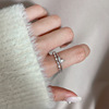 宁宁高质感(高质感)爱心，双层锆石戒指女生，个性食指戒碎钻心形指环时尚