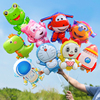 儿童生日夹片气球带托杆手持宝宝周岁装饰卡通玩具微商地推小