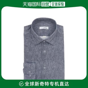 韩国直邮s.t.dupont衬衫深灰色，面汗布休闲长袖衬衫se3sm1