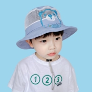 宝宝渔夫帽子夏季儿童防晒太阳帽，男童女童遮阳帽，可爱透气小童网帽