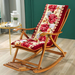 椅垫加厚躺椅垫子折叠椅棉坐垫竹藤椅办公司午睡椅靠垫摇摇椅通用