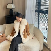 2023海宁冬环保狐狸毛皮草(毛，皮草)外套，女短款时尚显瘦年轻洋气