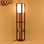 现代中式实木调光调色落地灯客厅卧室书房灯立式灯具带置物架