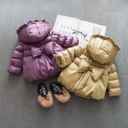 女宝宝0加厚棉衣1婴儿童2冬季外套3幼儿冬装一岁半女宝棉袄潮6-12