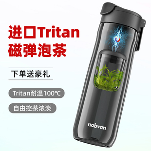 进口tritan不含双酚A耐高温100°茶水分离杯