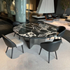 意大利高端设计师款别墅，大理石餐桌椅组合意式，现代轻奢餐桌