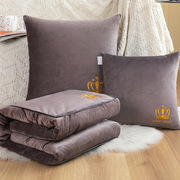 沙发靠垫加厚两用折叠珊瑚绒毯办公午休汽车空调抱枕被子加大机洗