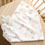 初生婴儿包被新生儿用品包单宝宝产房必备襁褓春夏，纯棉纱布抱被