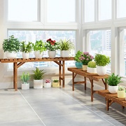 实木头花架简约现代花盆架小户型室内花架子阳台客厅落地式置物架