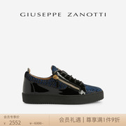 Giuseppe ZanottiGZ男士蟒蛇纹经典款双拉链低帮运动鞋板鞋