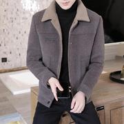 日本cz秋冬毛呢大衣，男士韩版潮流2020羊绒，外套短款风衣加厚潮
