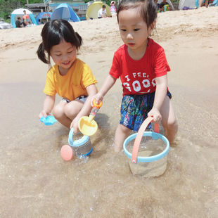 Toyroyal日本皇室婴幼儿童沙滩玩沙戏水泳池小玩具挖沙铲水桶套装