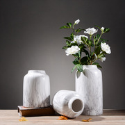 现代简约大理石纹落地陶瓷花瓶干花插花摆件客厅北欧风格家居摆设