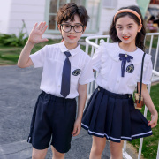中小学生班服夏季男女儿童运动服两件套装幼儿园园服校服夏天短裤