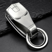304不锈钢钥匙扣男士创意穿皮带腰挂汽车钥匙扣挂件钥匙圈刻字