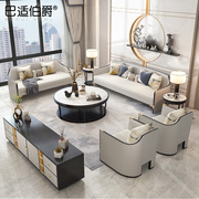 新中式沙发轻奢客厅禅意，现代简约别墅家具，小户型实木布艺沙发组合