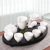 羊脂玉白瓷茶具套装家用功夫茶盘简约办公室整套茶壶茶杯茶道陶瓷