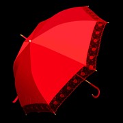 婚庆结婚新娘伞接亲出嫁大红伞纯色长柄蕾丝，边喜庆全自动雨伞