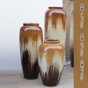景德镇陶瓷花瓶落地大花瓶，复古组合定制景观陶罐瓷装饰摆件
