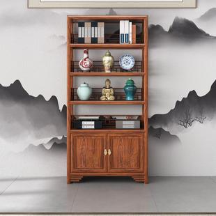 货架博古架实木中式书架茶叶，柜壶茶架子，置物架展示架展示柜