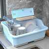 透明厨房防尘塑料碗柜带盖沥水架装碗筷收纳盒放碗收纳箱置物架子
