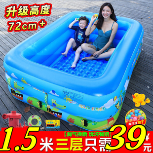 儿童充气游泳池家庭家用超大号，大型室内加厚婴幼儿，宝宝洗澡戏水池