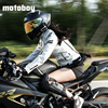 motoboy摩托车骑行服女款赛车机，车服夏季防摔防水女士骑行服修身